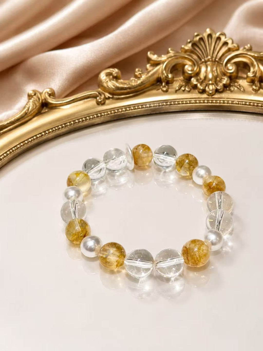 Golden Resolve Crystal Bracelet