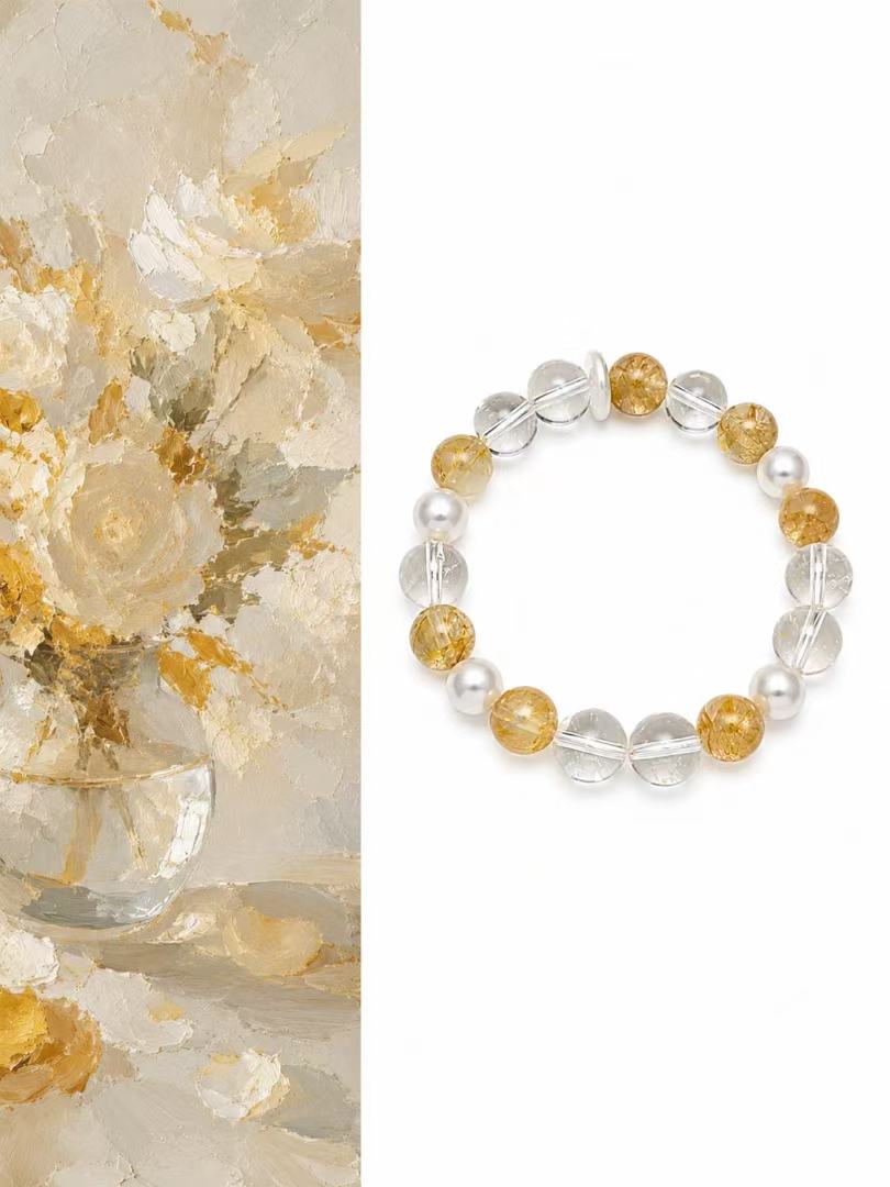 Golden Resolve Crystal Bracelet