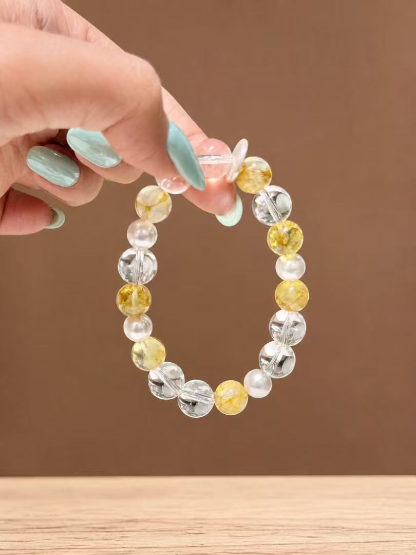 Golden Resolve Crystal Bracelet