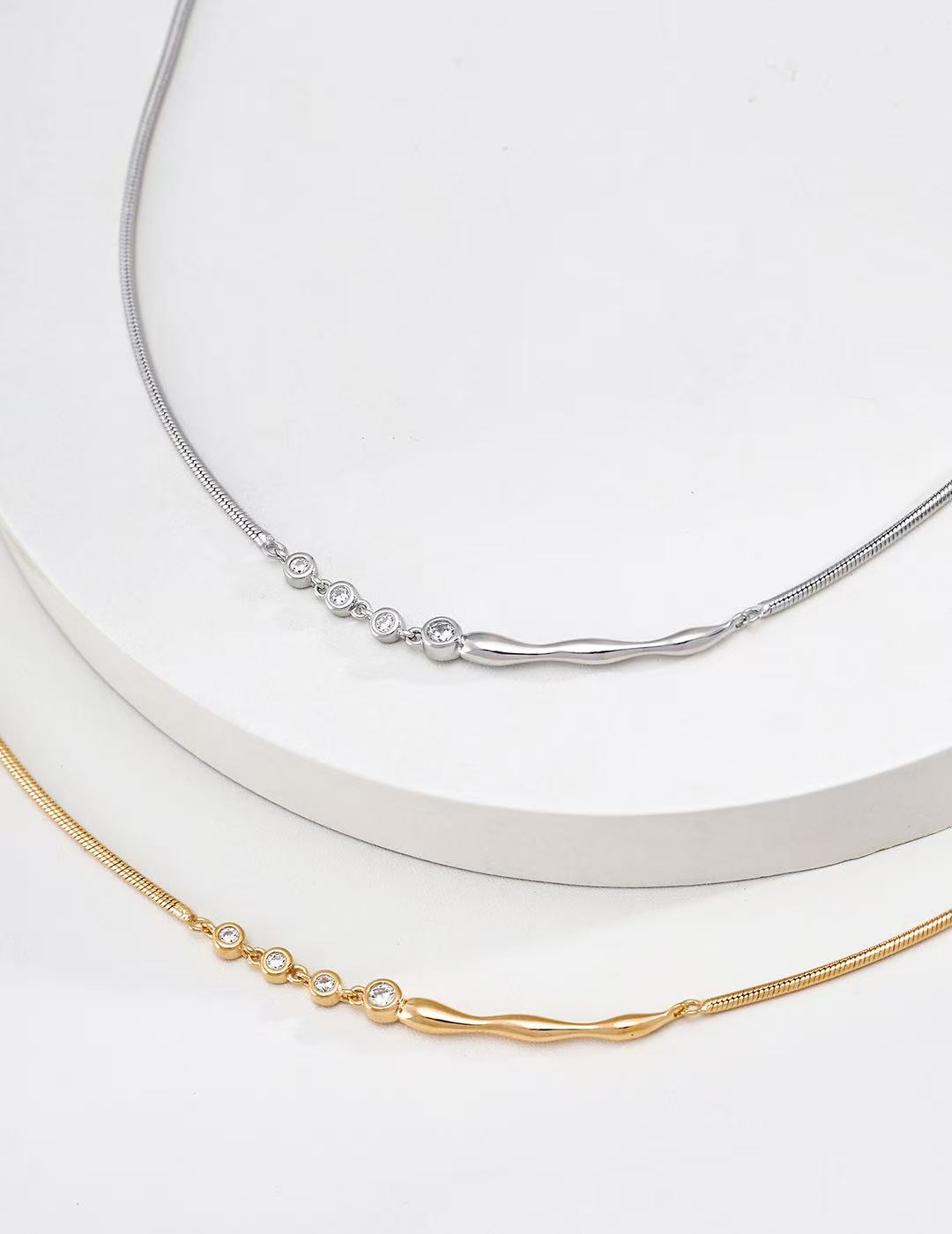 Open Horizon Cubic Zirconia Necklace