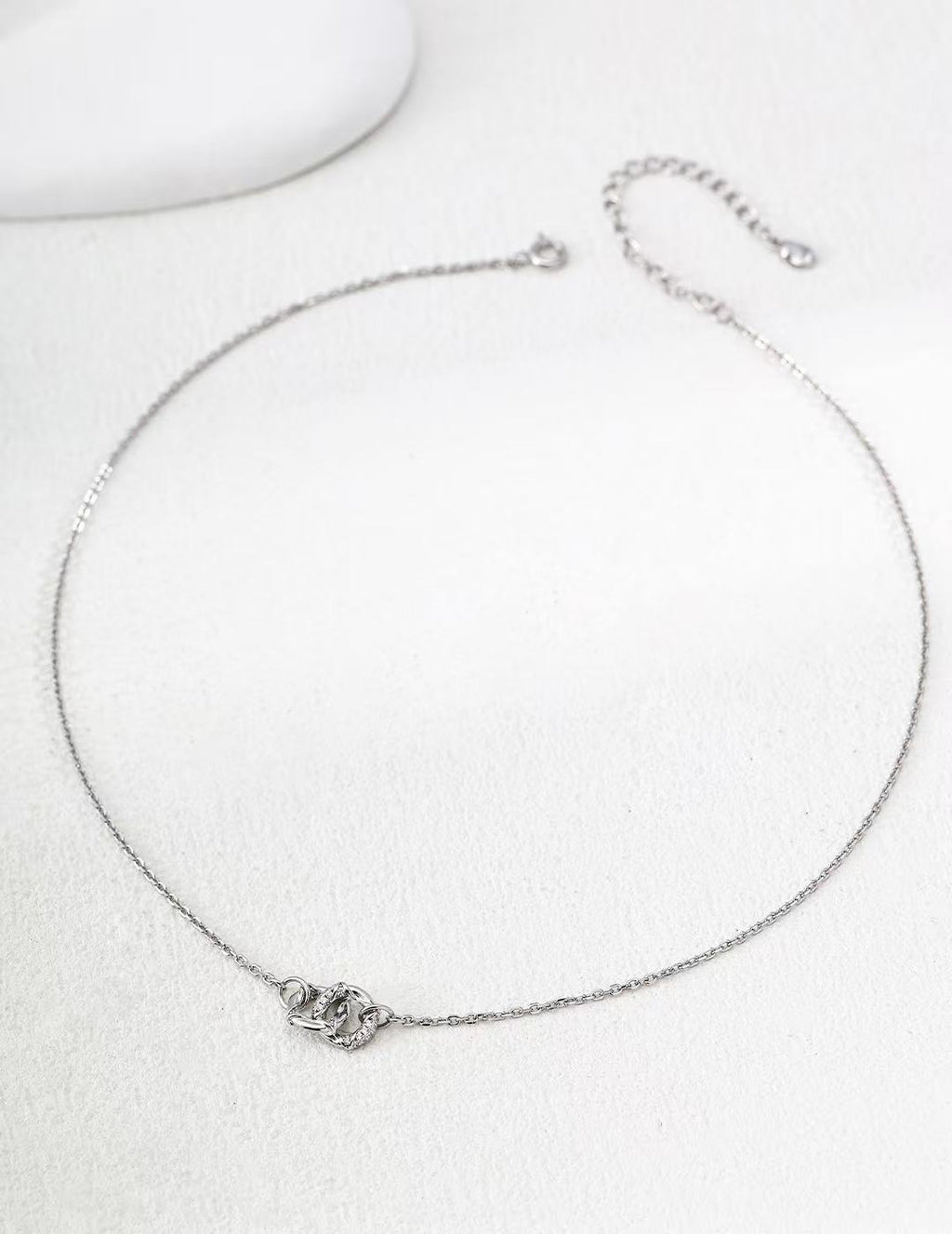 Interwoven Cubic Zirconia Necklace