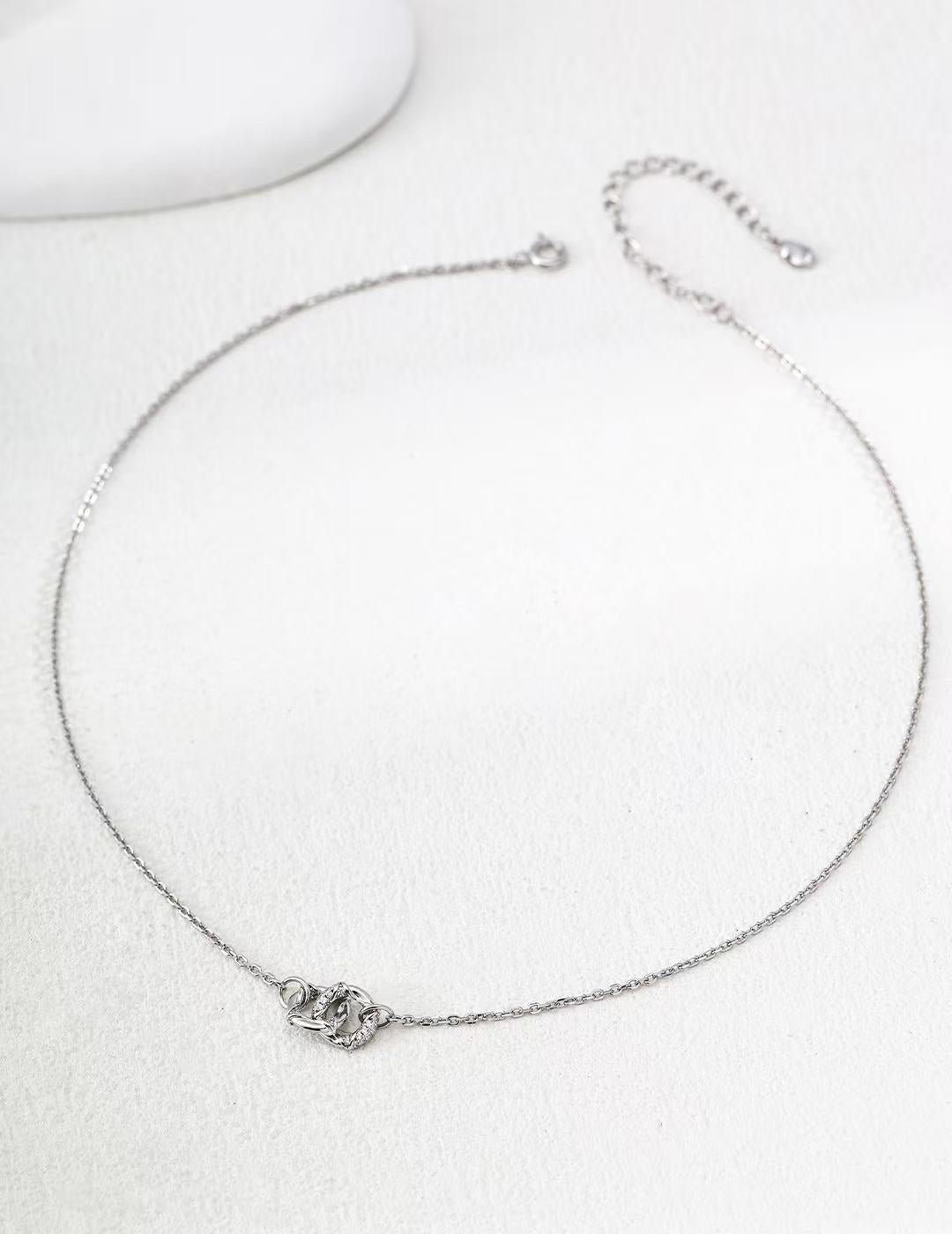 Interwoven Cubic Zirconia Necklace