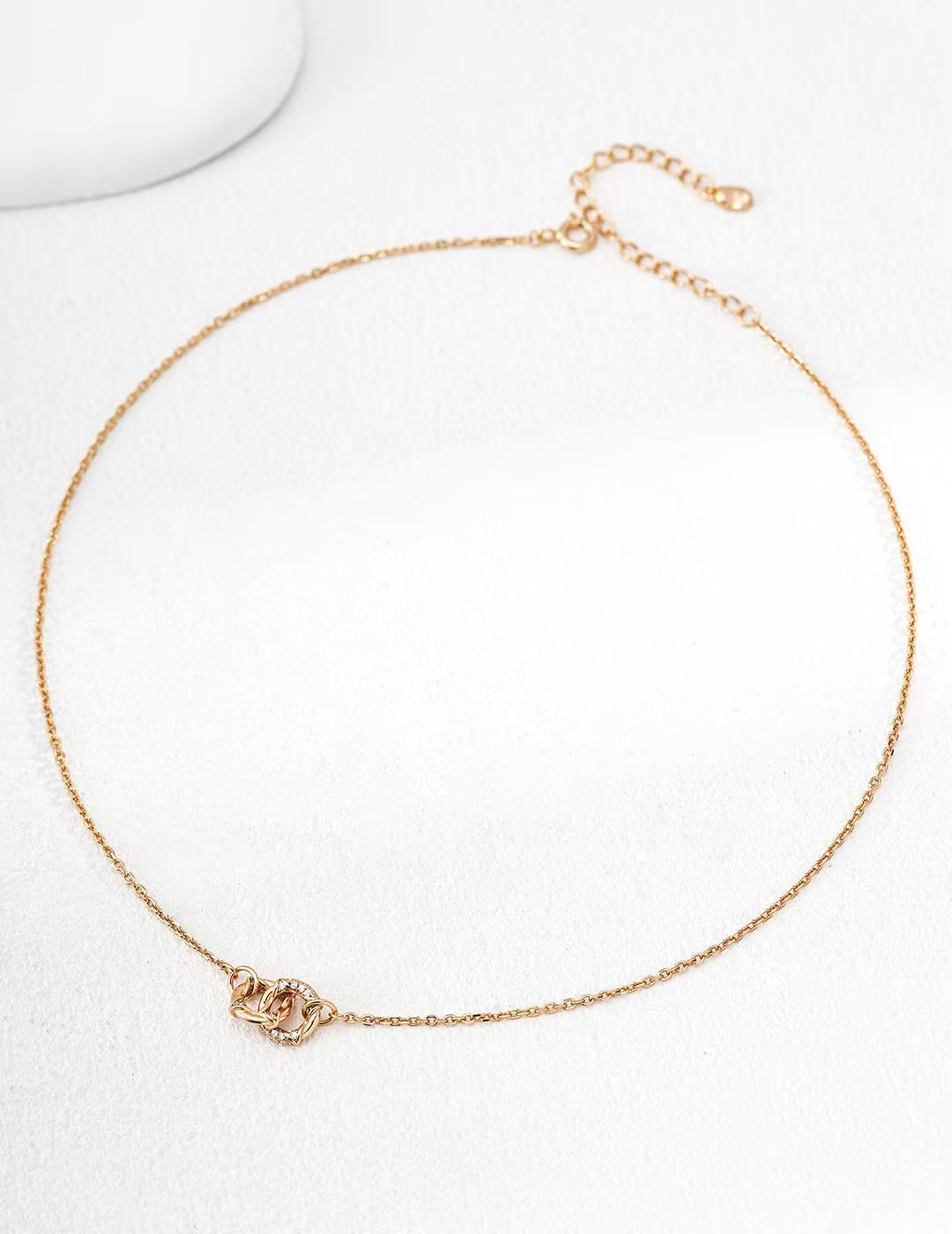 Interwoven Cubic Zirconia Necklace