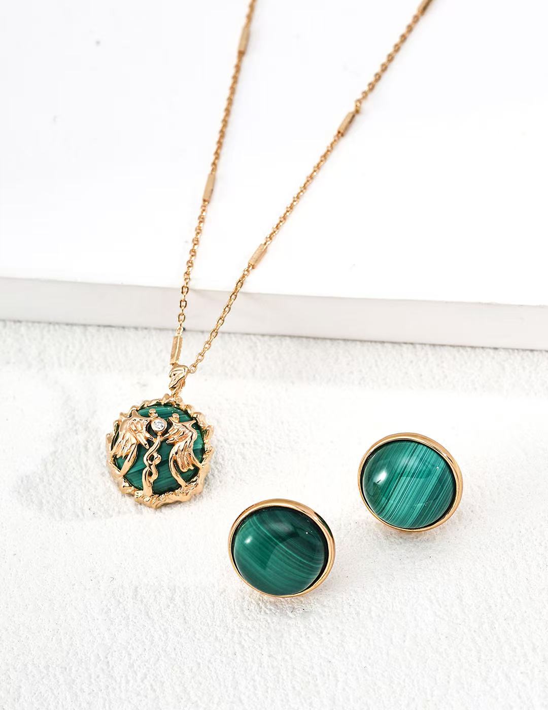 Wings of Victory Malachite Necklace