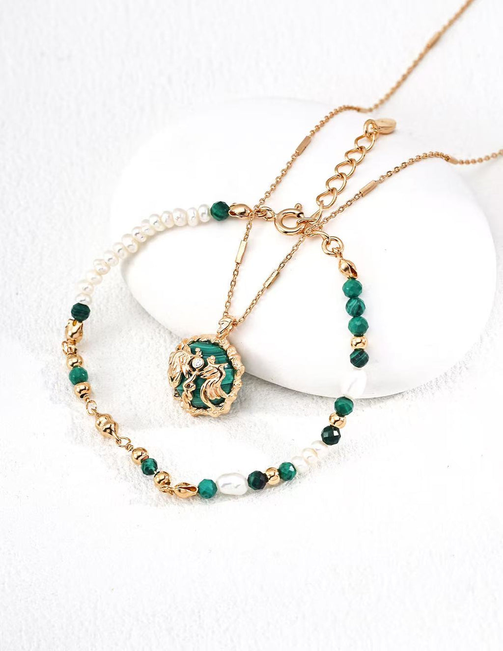 Wings of Victory Malachite Necklace