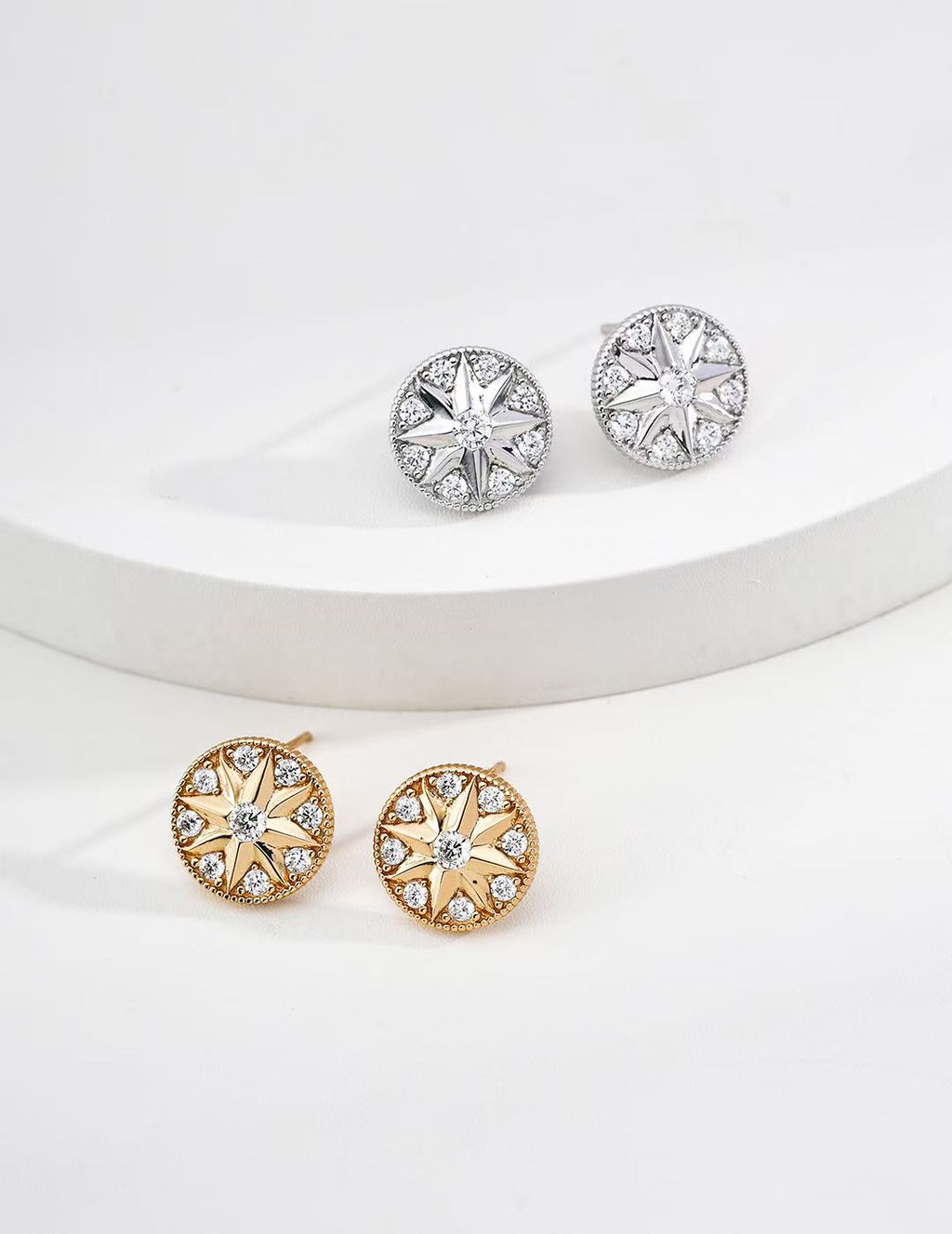 North Star Cubic Zirconia Earrings