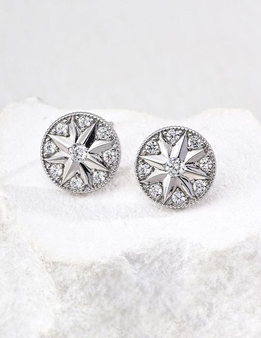 North Star Cubic Zirconia Earrings