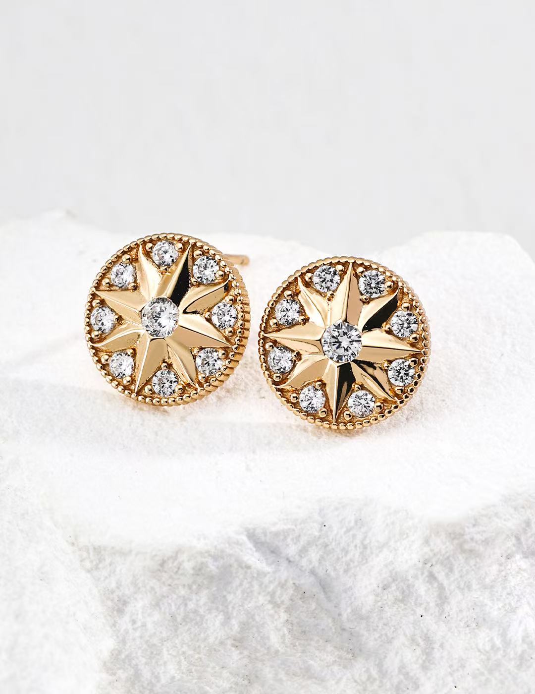 North Star Cubic Zirconia Earrings